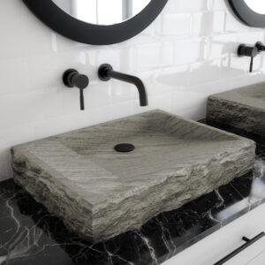 Roman Stone Bathroom Vessel Sink
