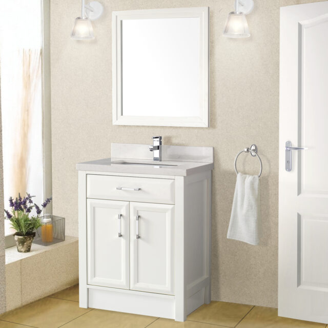 Calais 28-inch Bathroom Cabinet in White