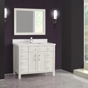 Calais 42-inch Bathroom Cabinet in White