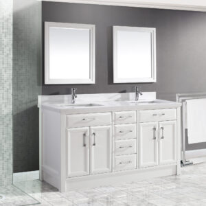 Calais 63-inch Bathroom Cabinet in White