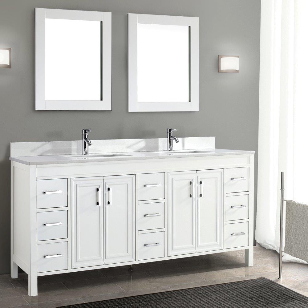 Corniche 75-inch Bathroom Cabinet in White