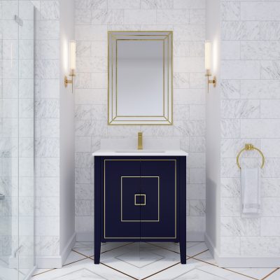 Hayden 30-inch Bathroom Cabinet in Navy Blue