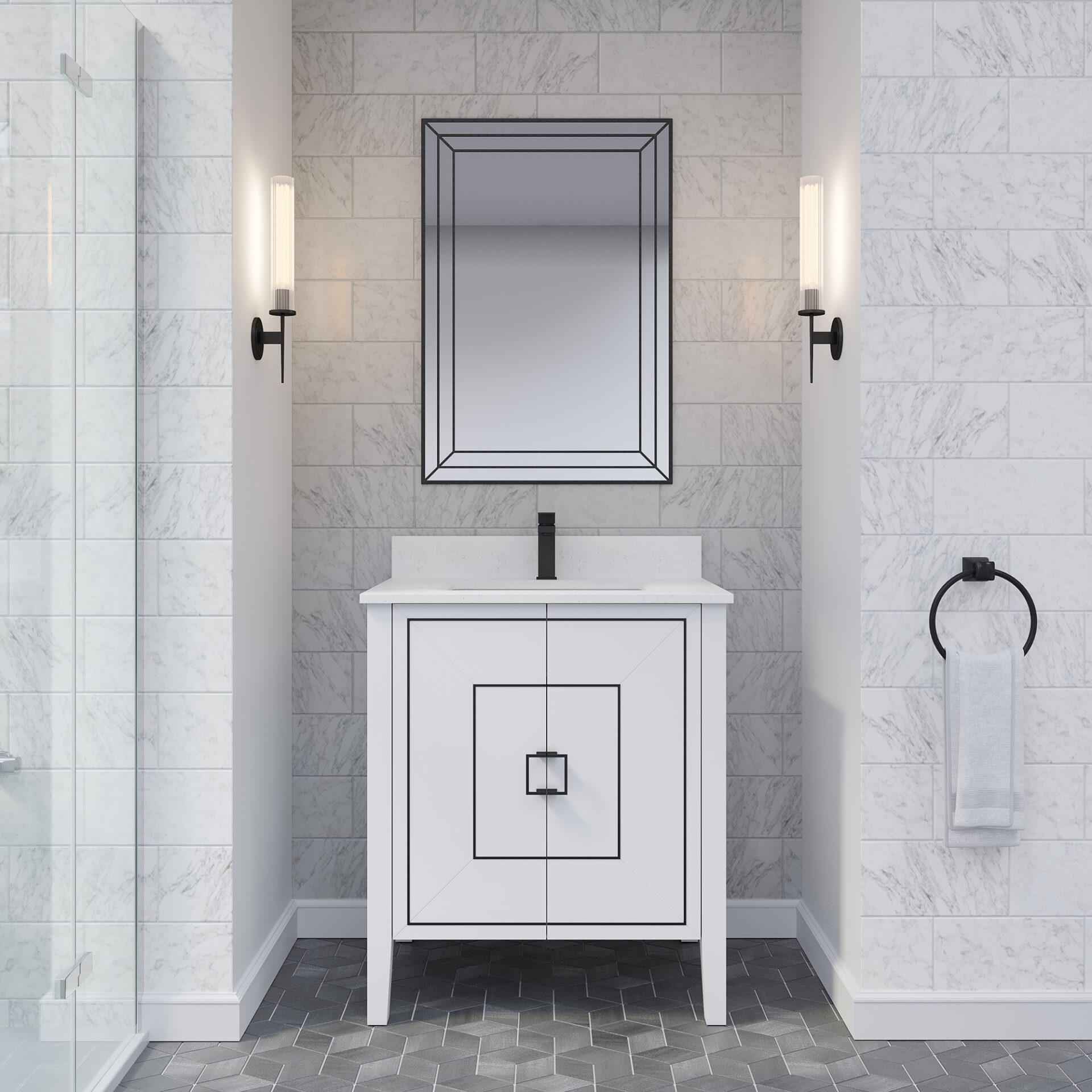 Hayden 30-inch Bathroom Cabinet in White