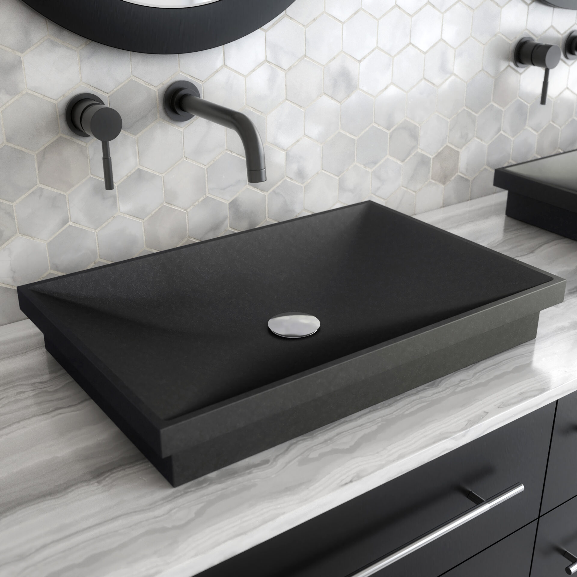 Kubrick Granite Bathroom Vessel Sink