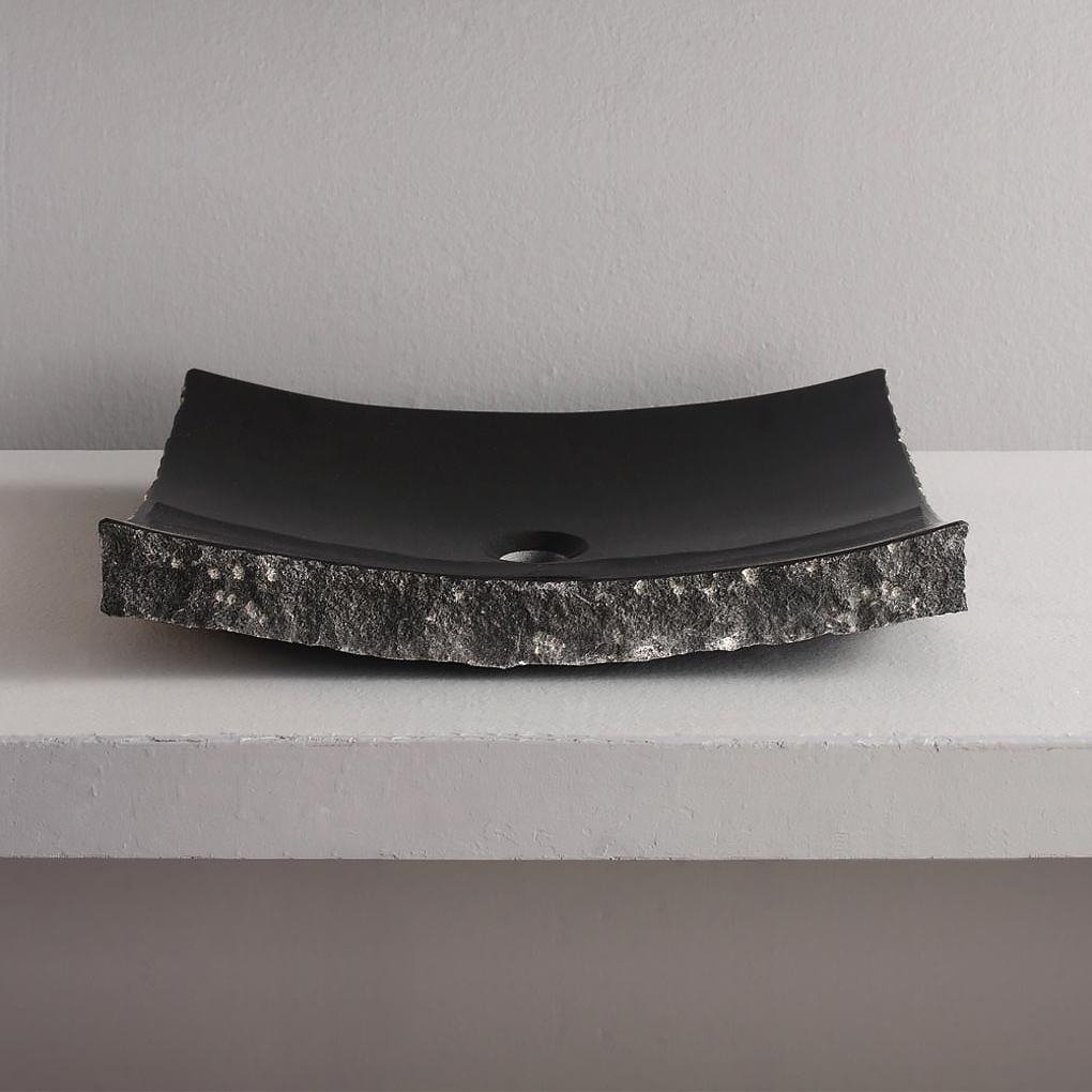 Omega Dark Stone Bathroom Vessel Sink