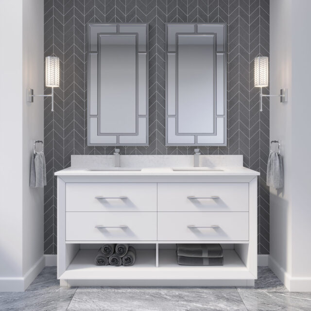 Ronaldo 60-inch Bathroom Cabinet in White