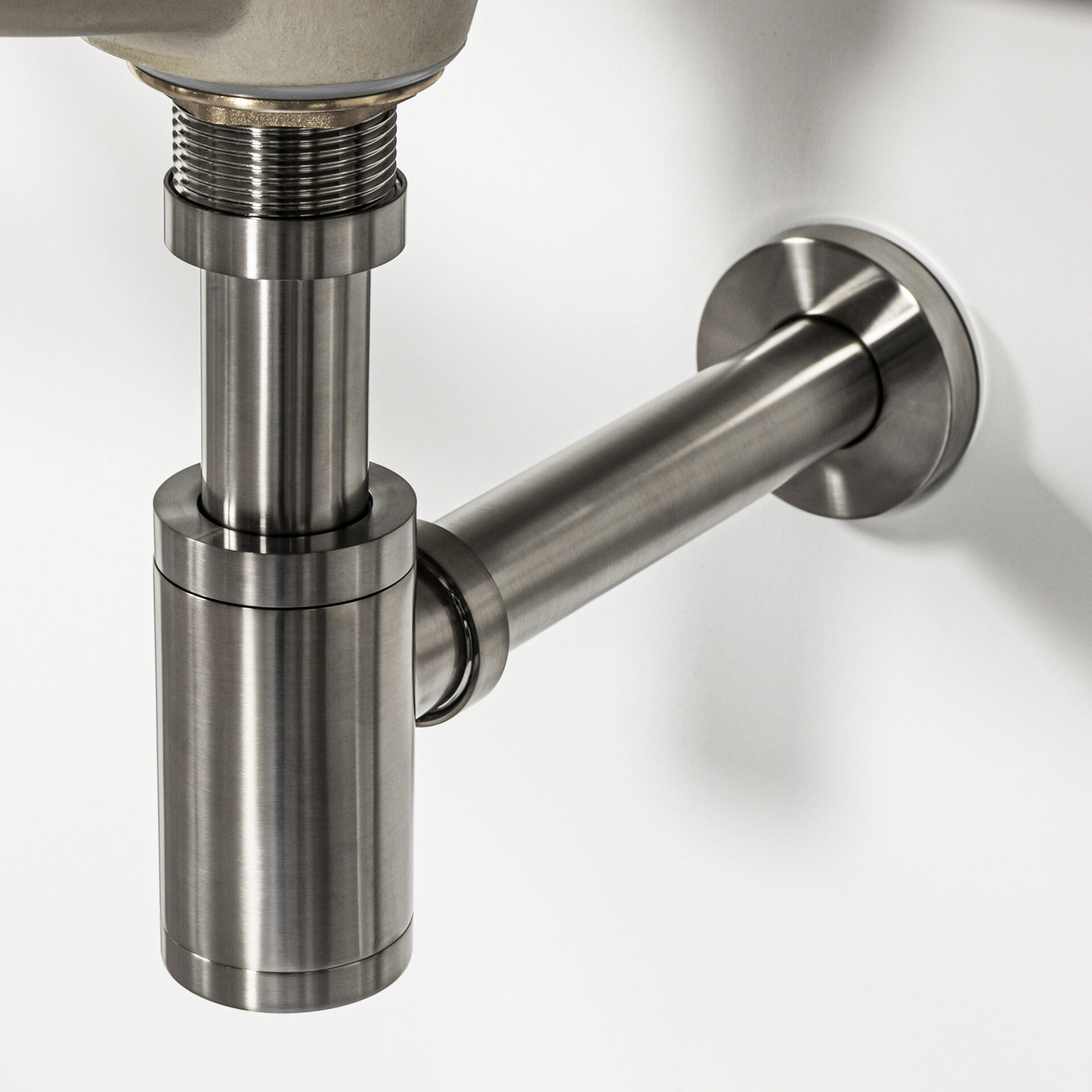 Kirk Brushed Steel P-trap