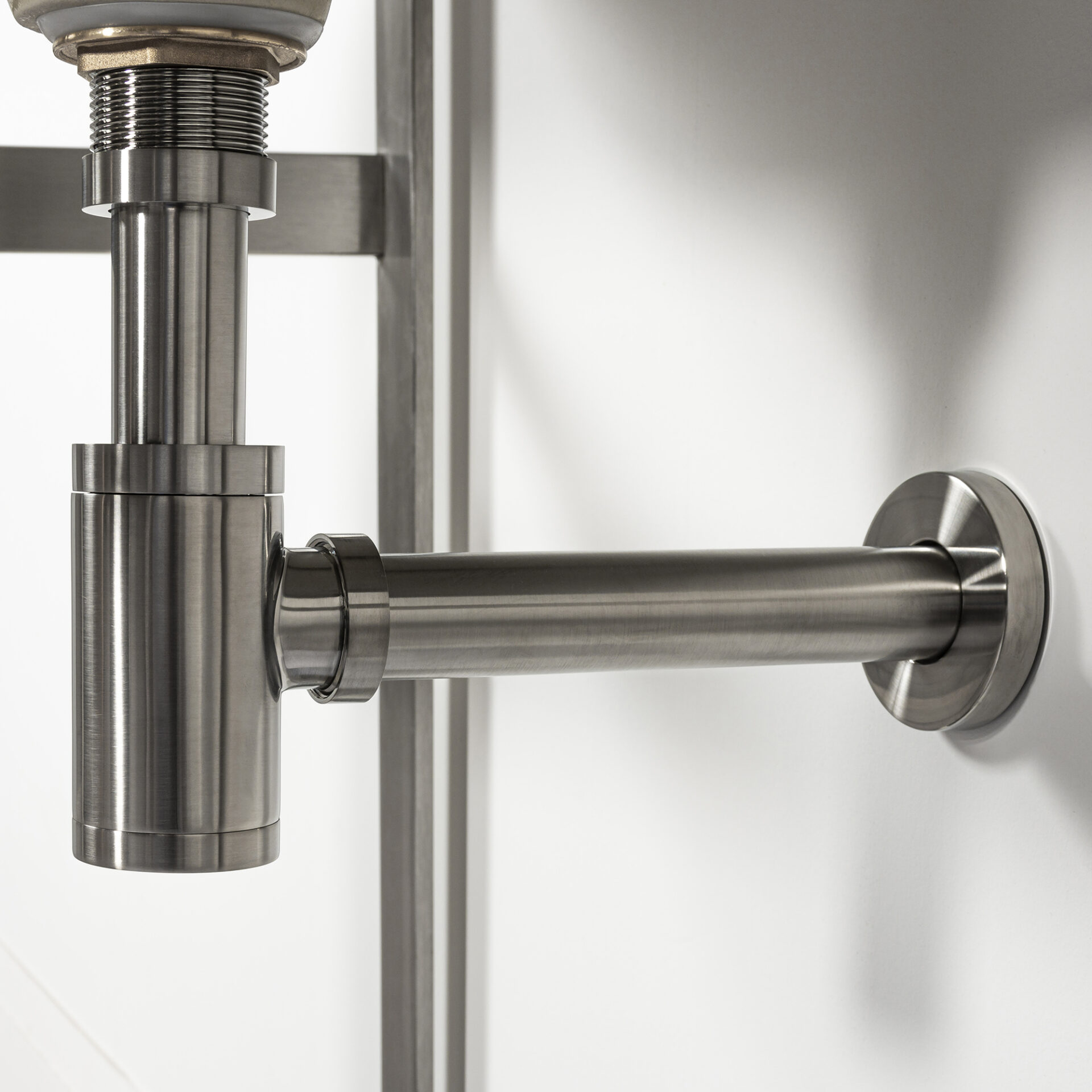 Kirk Brushed Steel P-trap