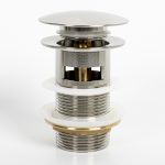 Kirk Brushed Steel Pop-up Drain