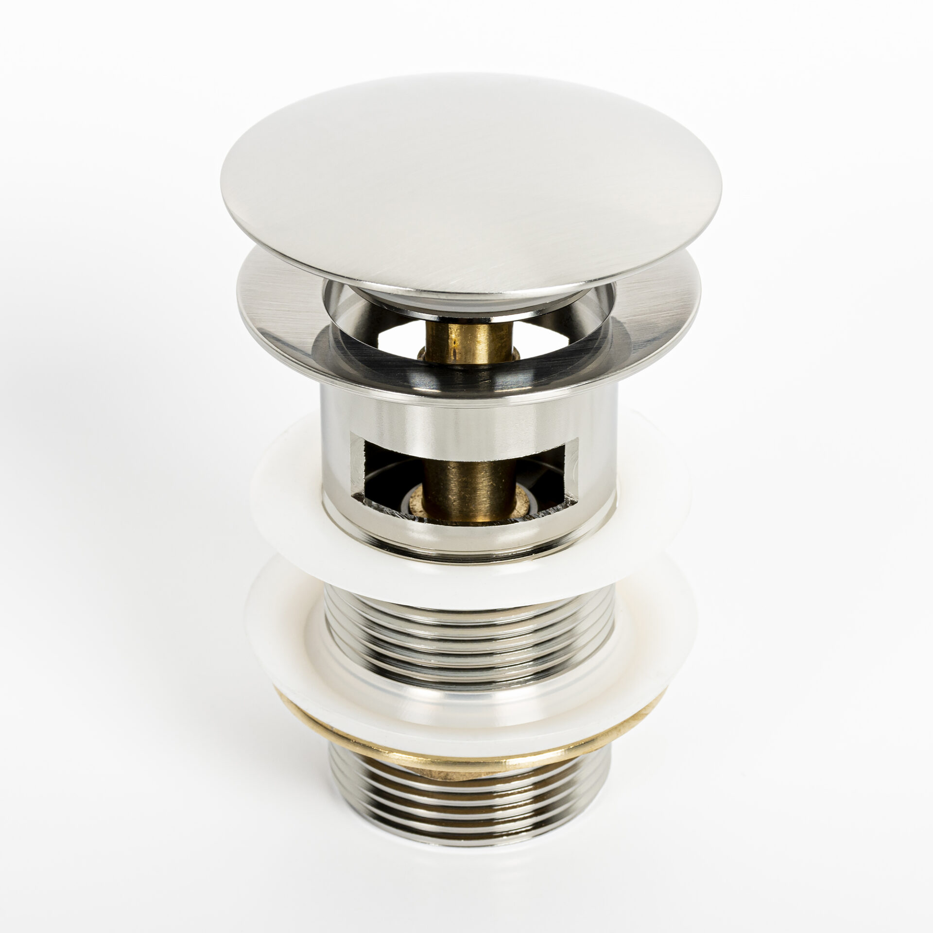 Kirk Brushed Steel Pop-up Drain