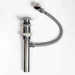 Polished Chrome Glass & Stone Pop-up Drain