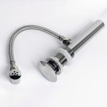 Polished Chrome Glass & Stone Pop-up Drain