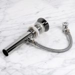 Polished Chrome Glass & Stone Pop-up Drain