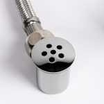 Polished Chrome Glass & Stone Pop-up Drain